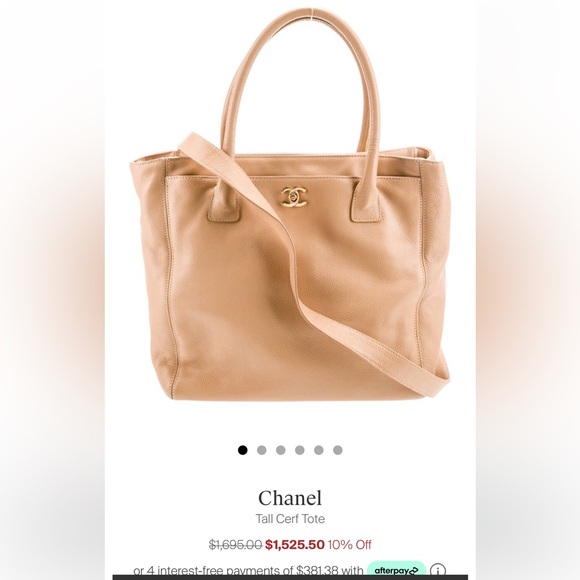 Vintage caviar Chanel Exec Cerf Tote beige - Picture 14 of 16